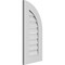 Ekena Millwork Quarter Round Top Right Surface Mount PVC Gable Vent w/ 3-1/2"W x 1"P Standard Frame, 14"W x 30"H GVPQR14X3001SF - alternate 2